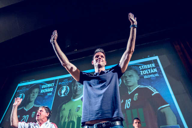 Király Gábor, Guzmics Richárd és Stieber Zoltán köszöntése az MSH-ban