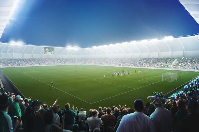 Az új Haladás stadion belseje