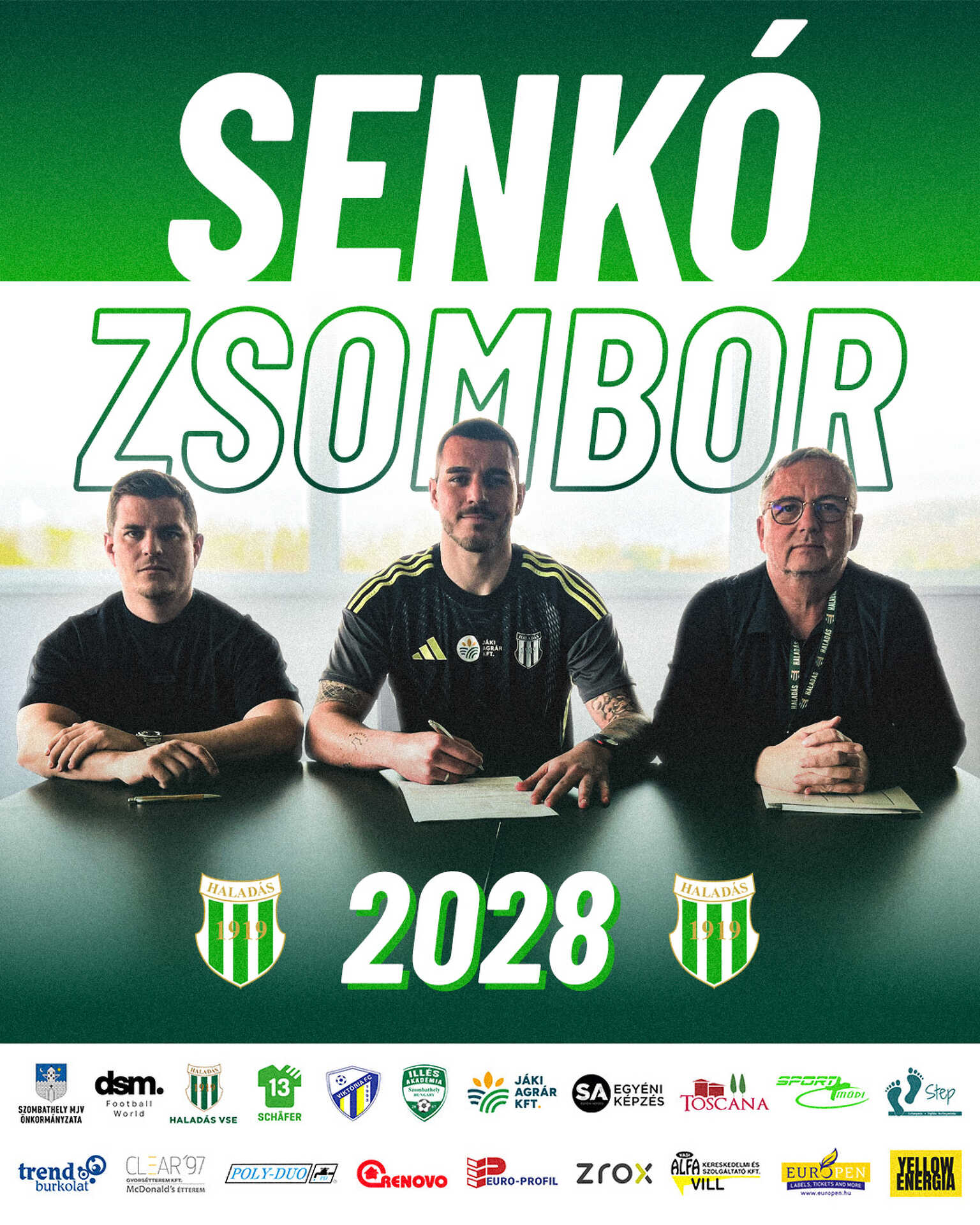 Senkó Zsombor hosszabbított a Haladással