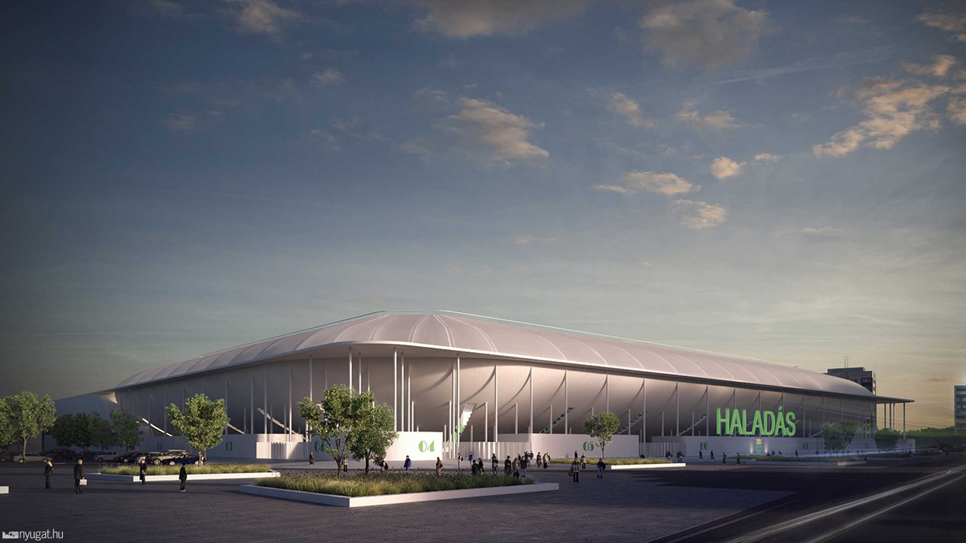 Az új Haladás stadion kívülről